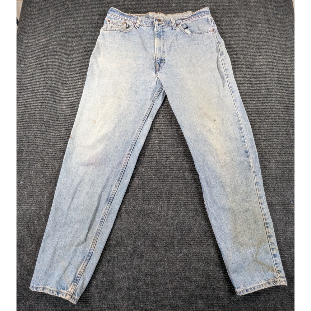 Levis 550 Jeans Mens 38x34 Blue Denim Cotton High Rise Relaxed Fit Tapered Leg